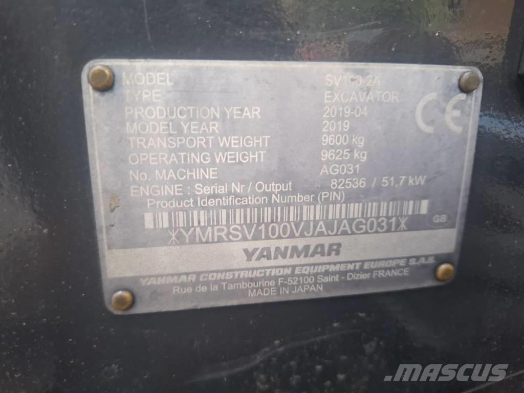 Yanmar SV 100-2A Mini excavators  7t - 12t