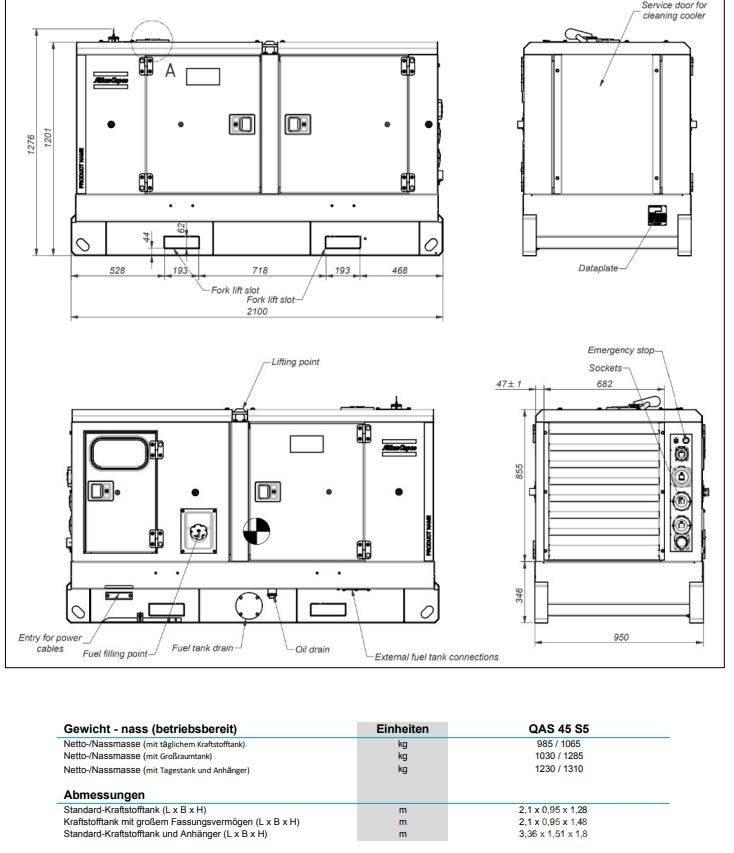 Atlas Copco QAS45 Diesel Generators