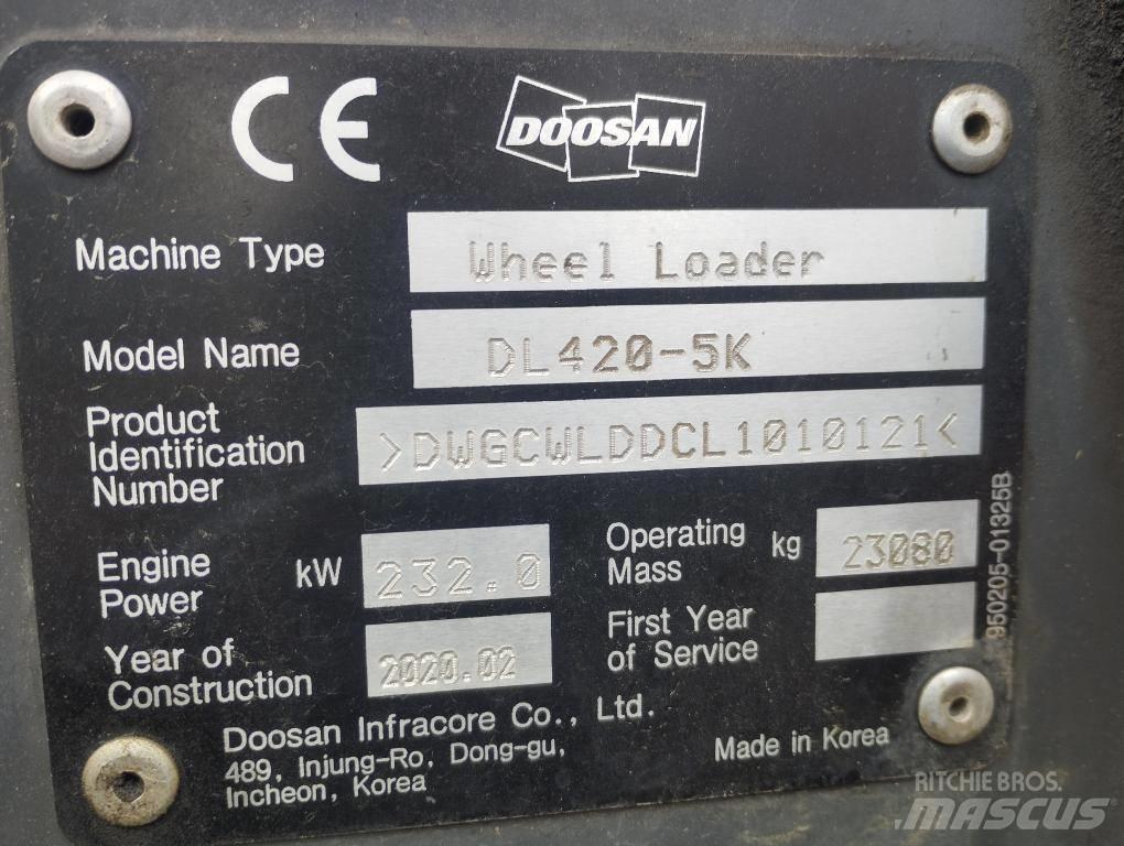 Doosan DL 420-5 Wheel Loaders