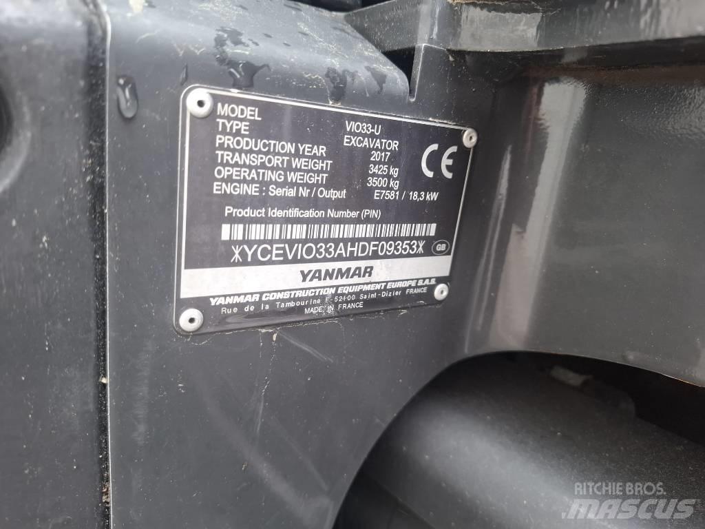Yanmar Vio 33 U Mini Excavators <7t (Mini Diggers)