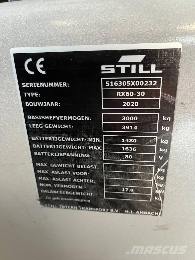 Still RX 60-30 Electric Forklifts