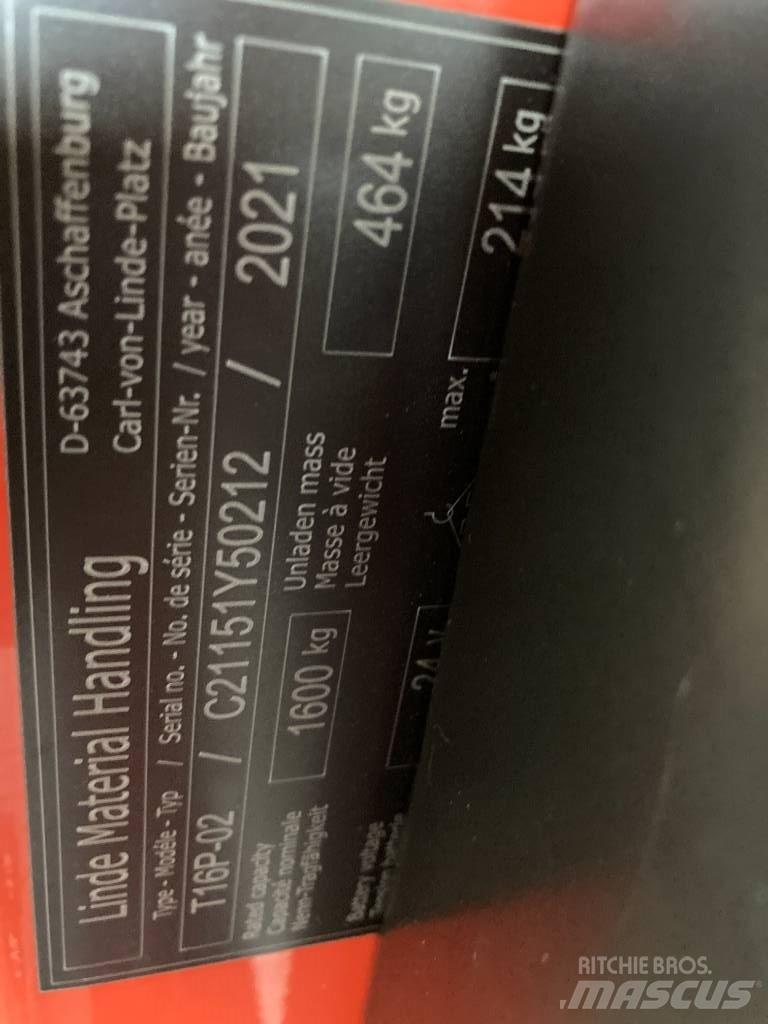 Linde T16P/1151-02 Low lifter with platform