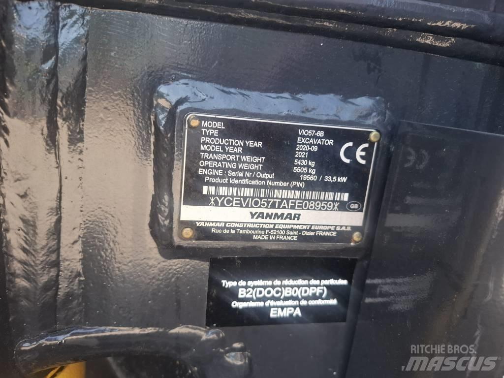 Yanmar vio 57-6B Mini excavators  7t - 12t
