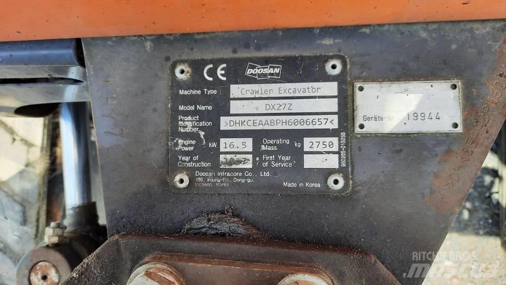 Doosan DX 27 Z Mini Excavators <7t (Mini Diggers)