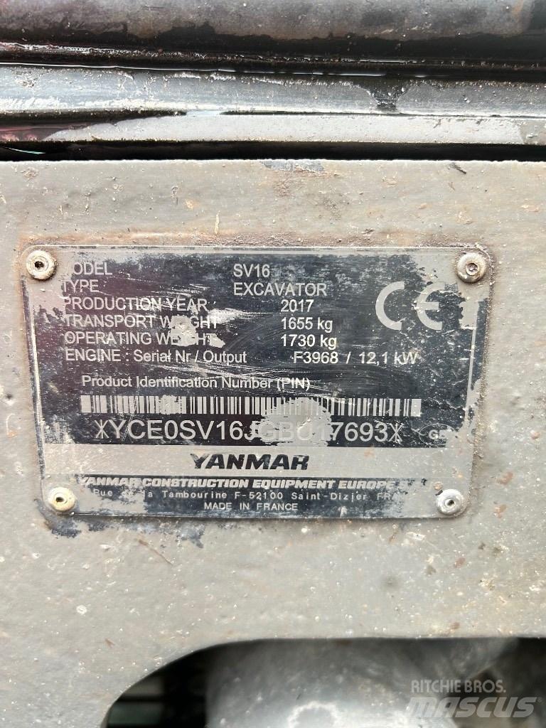 Yanmar SV 16 Mini Excavators <7t (Mini Diggers)