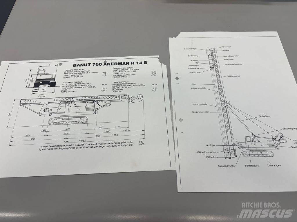 Akerman Banut H14B Hydraulic Pile Hammers