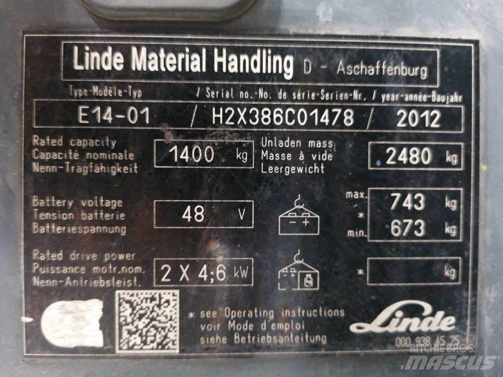 Linde E14-01 Electric Forklifts