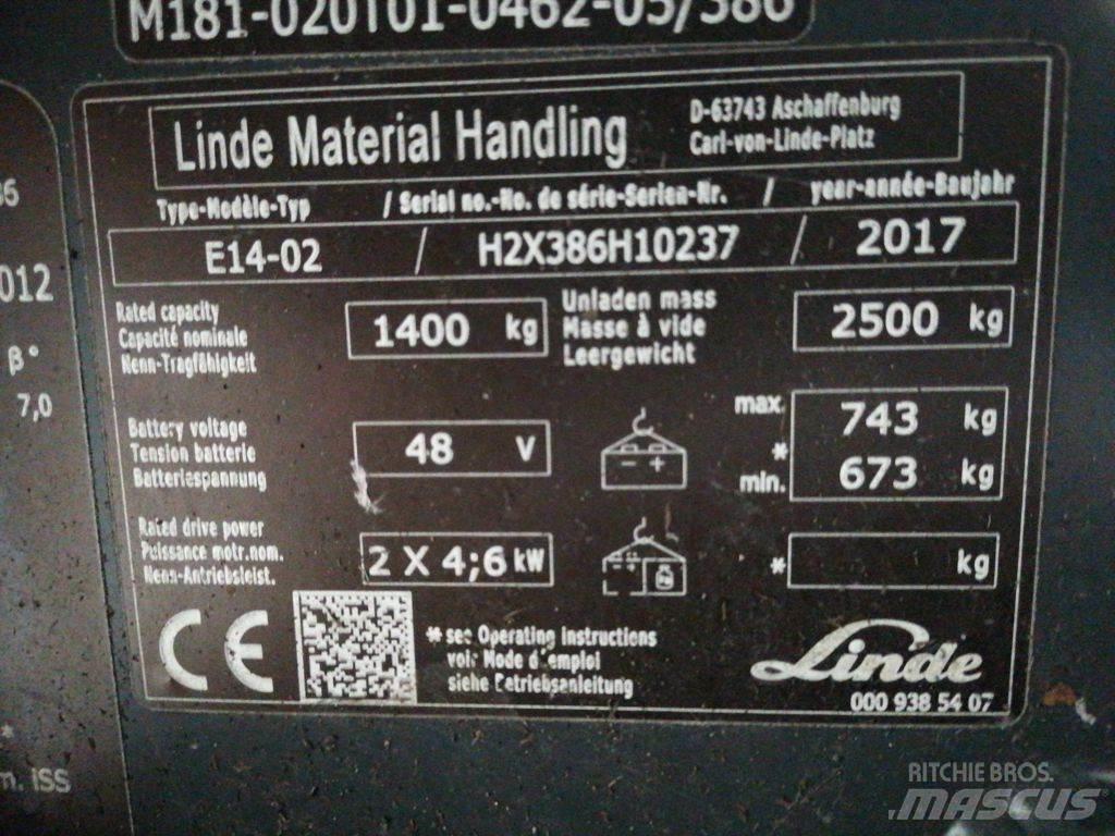 Linde E14-02 Electric Forklifts