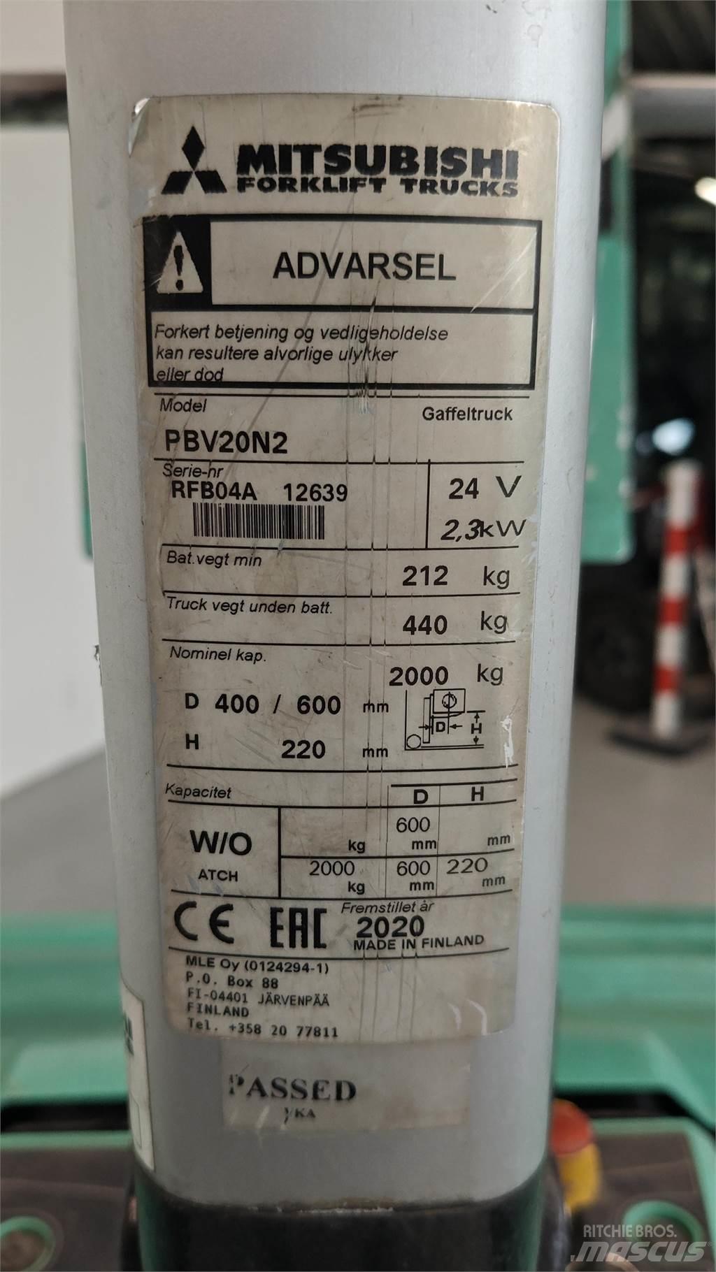 Mitsubishi PBV20N2 Misc Forklifts