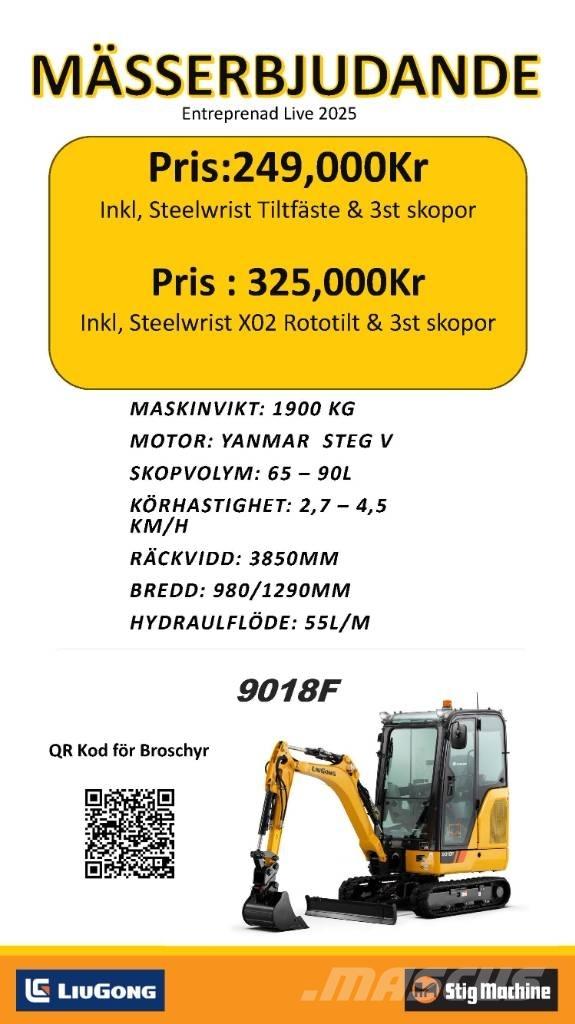LiuGong 9018 F Mini Excavators <7t (Mini Diggers)