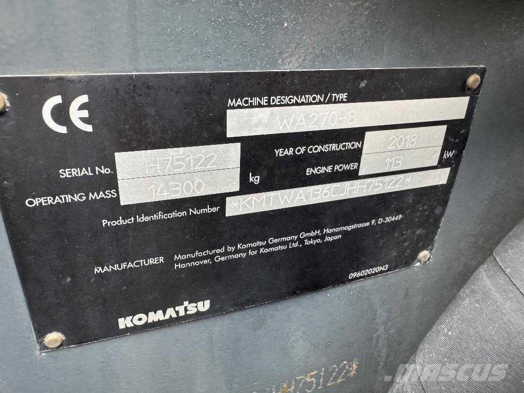 Komatsu WA 270-8 Wheel Loaders