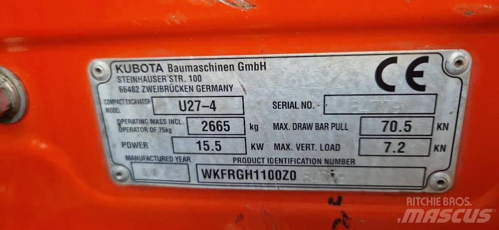Kubota U 27-4 Mini Excavators <7t (Mini Diggers)