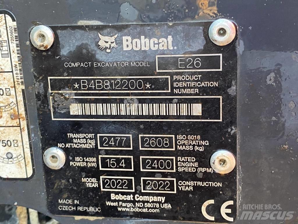 Bobcat E 26 Mini Excavators <7t (Mini Diggers)