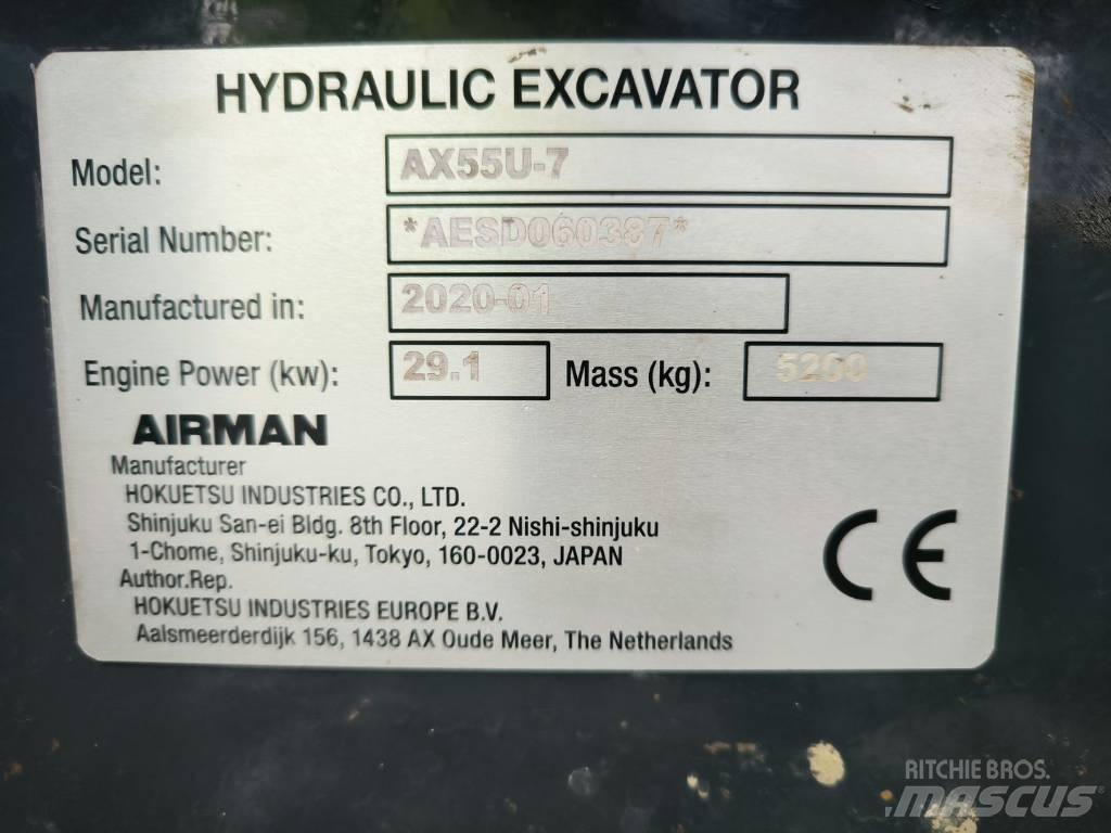 Airman AX55u Mini Excavators <7t (Mini Diggers)