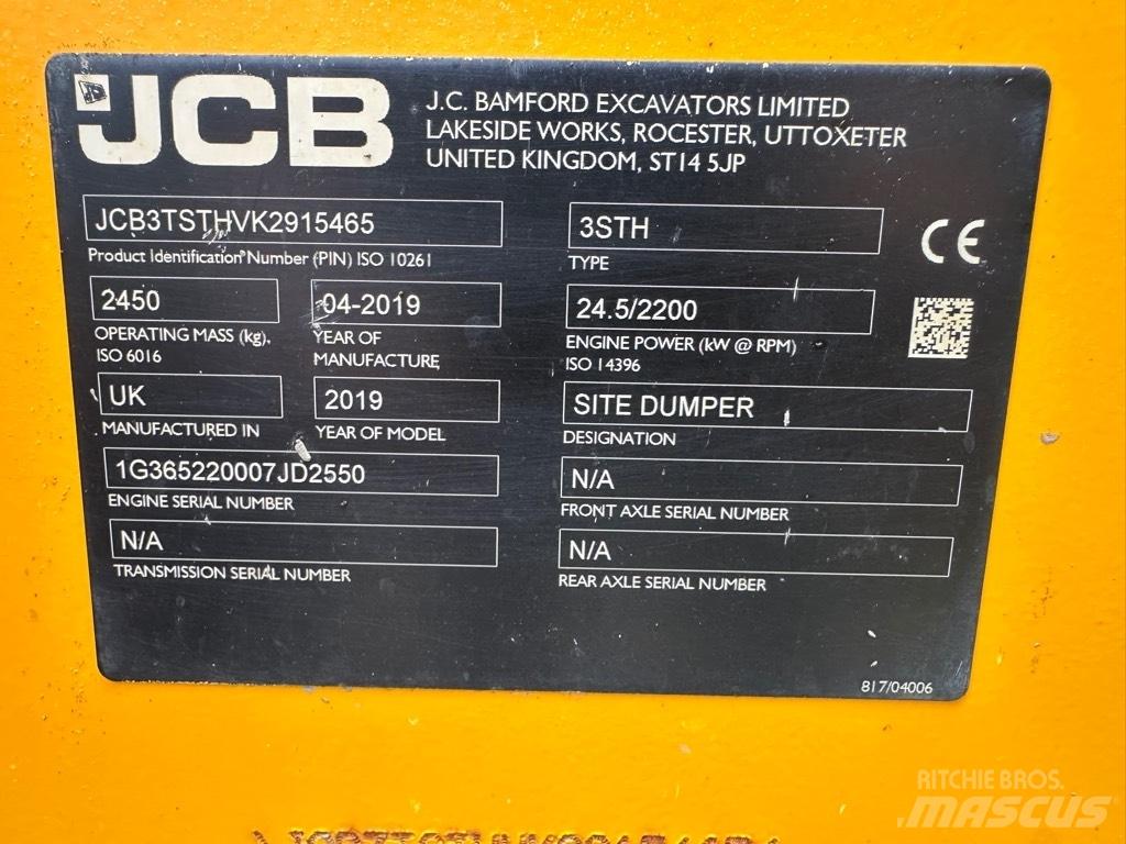 JCB 3STH SWIVEL Site Dumpers