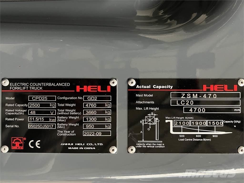Heli CPD25 GD2 / NEU Electric Forklifts