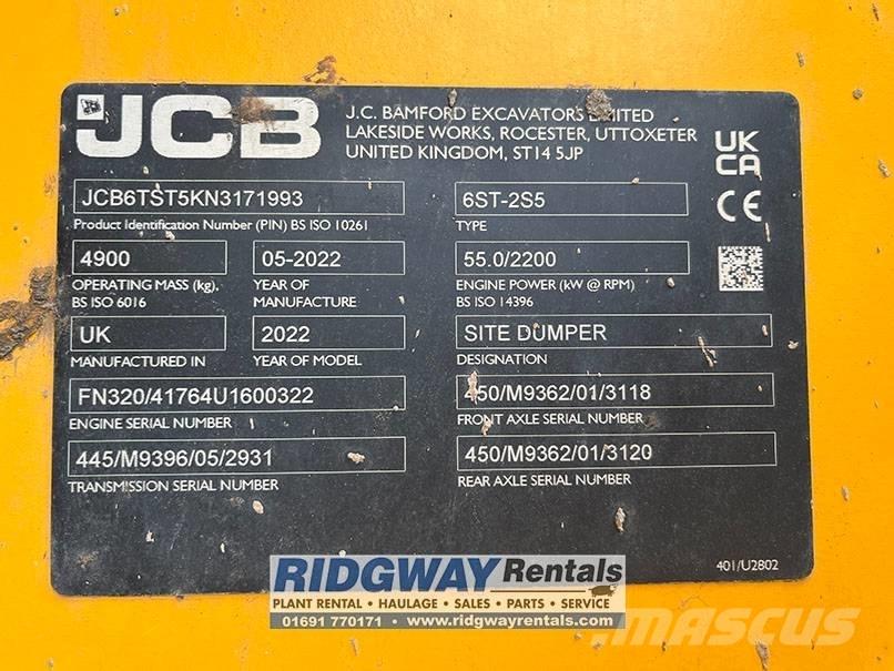 JCB 6 ST Site Dumpers