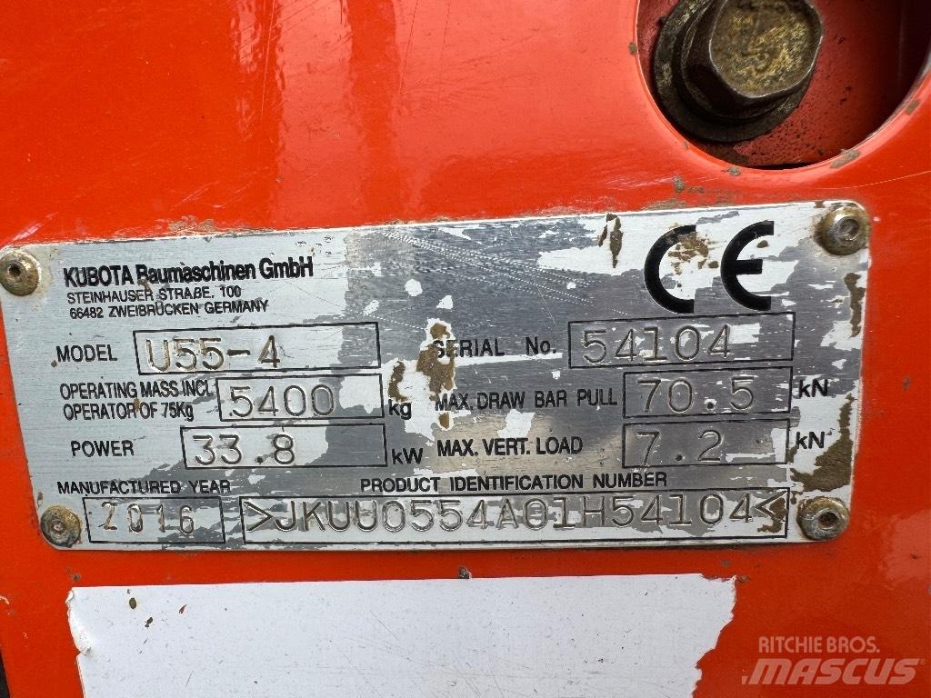 Kubota U 55-4 Mini Excavators <7t (Mini Diggers)
