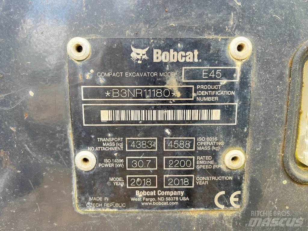 Bobcat E 45 Mini Excavators <7t (Mini Diggers)