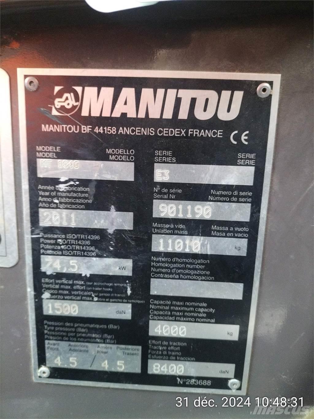 Manitou 1840MT Telescopic Handlers