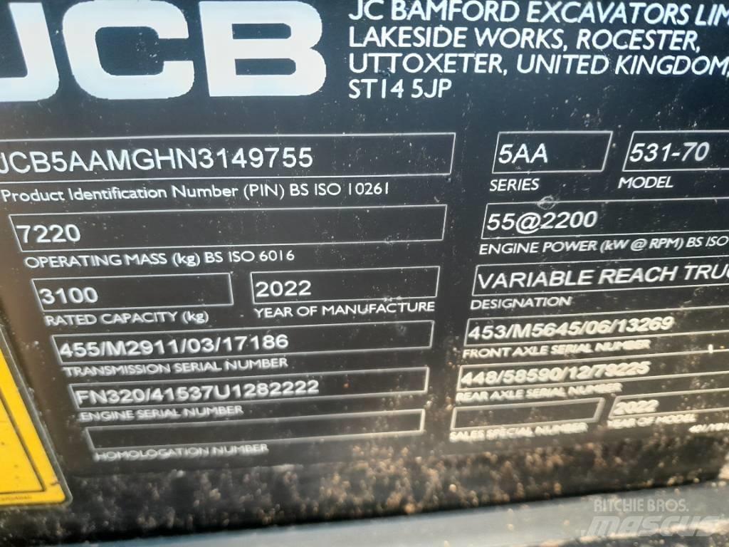 JCB 531-70 Telehandlers for Agriculture