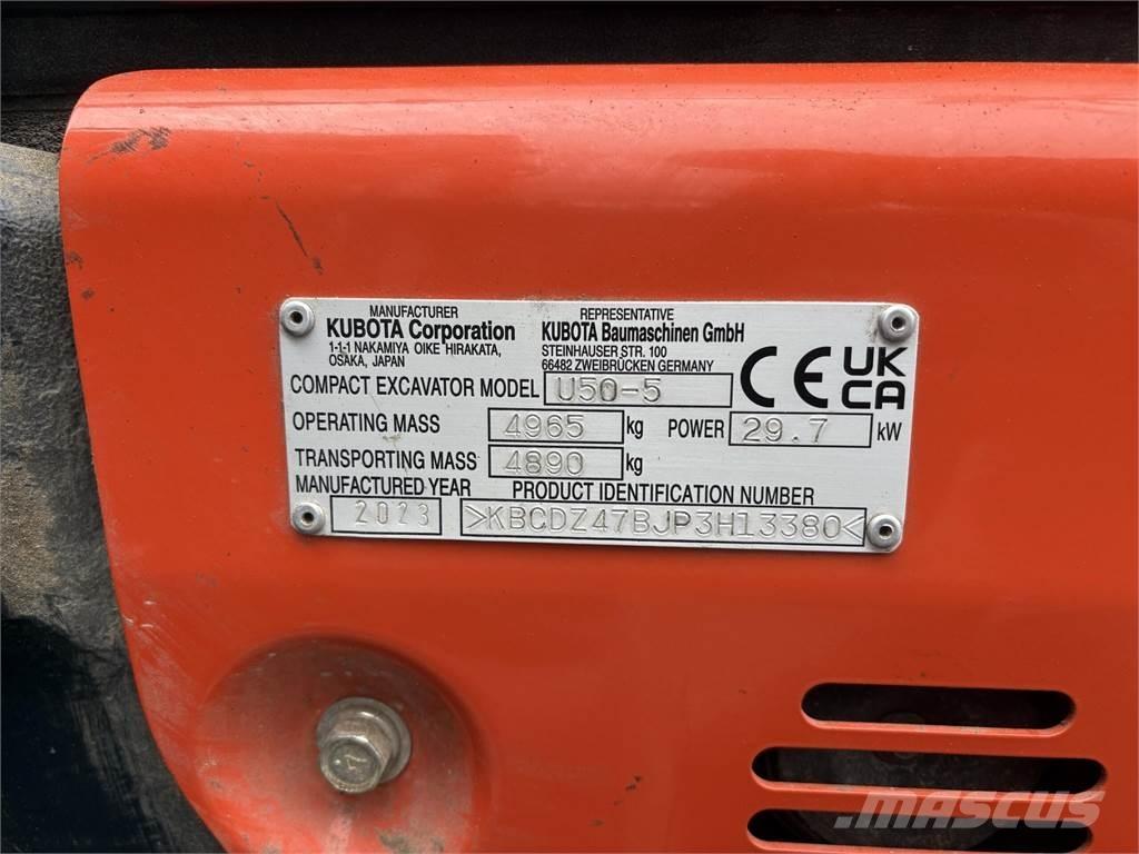 Kubota U50-5 Mini Excavators <7t (Mini Diggers)