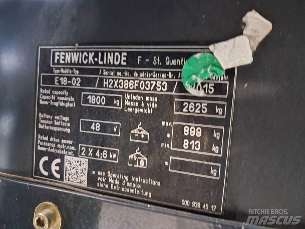 Linde E18-02 Electric Forklifts