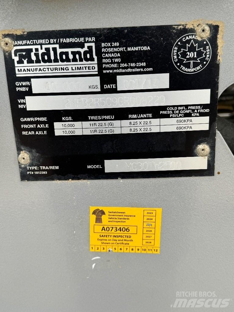 Midland TW2500 Dump Trailers