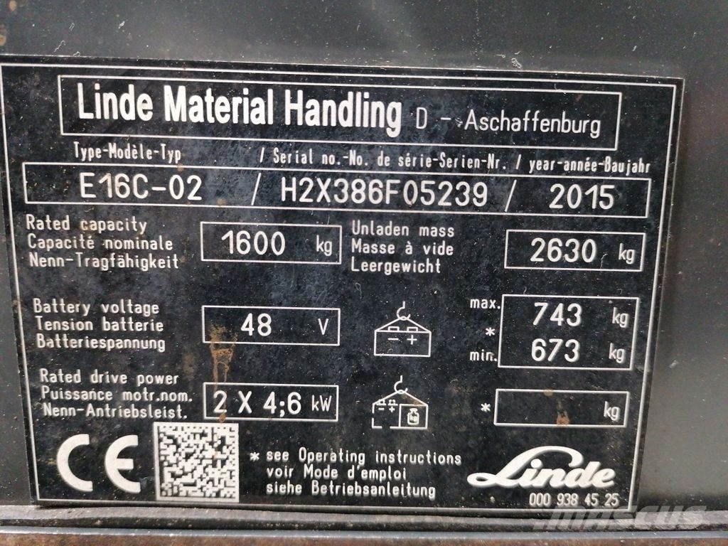 Linde E16C-02 Electric Forklifts