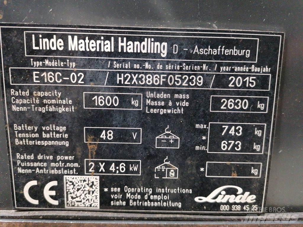Linde E16C-02 Electric Forklifts