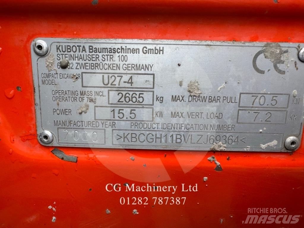 Kubota U 27-4 Mini Excavators <7t (Mini Diggers)