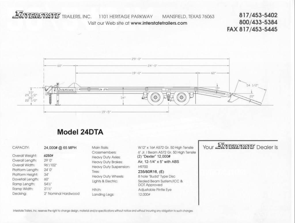 Interstate 24DTA Vehicle Transport Trailers