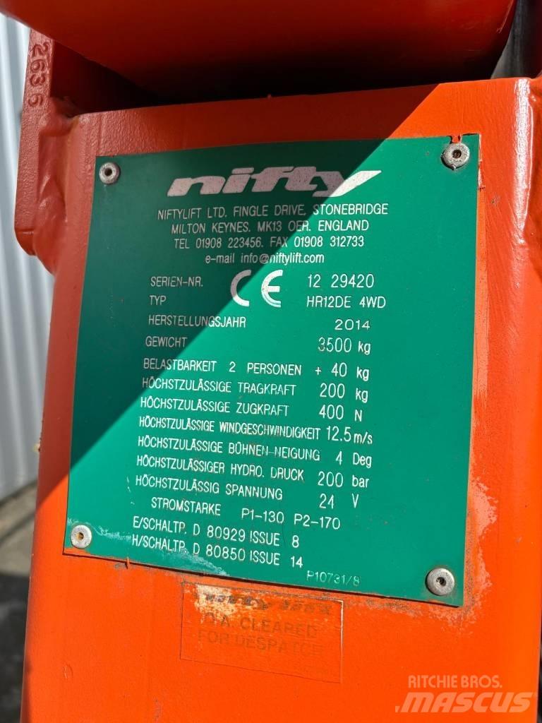 Niftylift HR 12 D E Articulated boom lifts