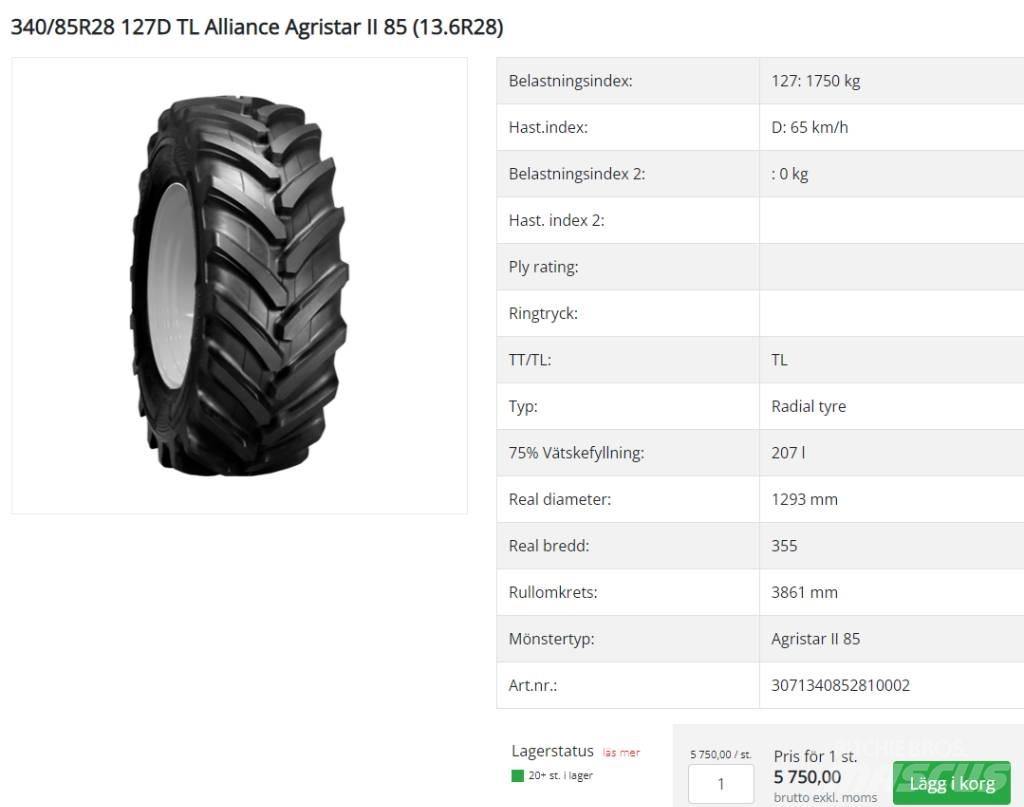 Alliance Däck Tires, wheels and rims