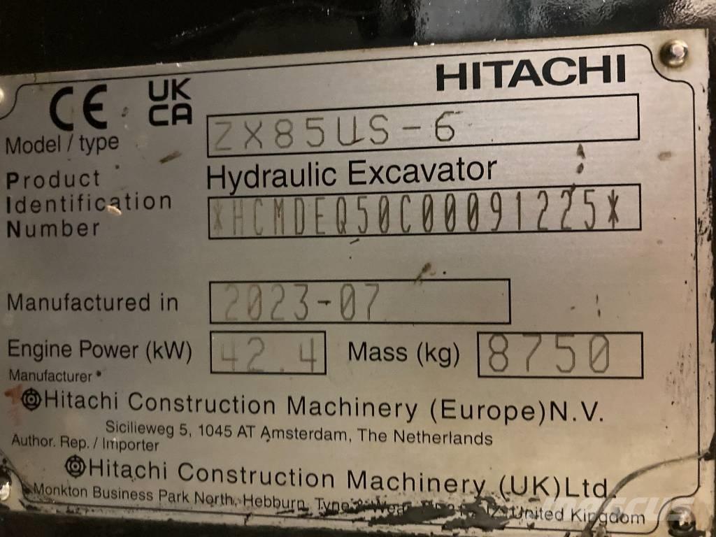Hitachi ZX 85 US-6 Mini excavators  7t - 12t
