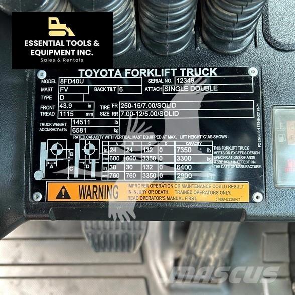 Toyota 8FD40U Diesel Forklifts
