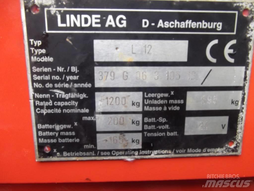 Linde L12 /379/ V-2097 Self Propelled Stackers