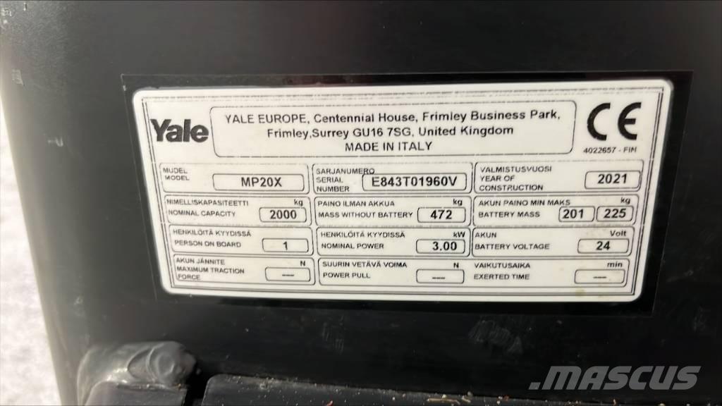 Yale MP 20 X Low lifter with platform