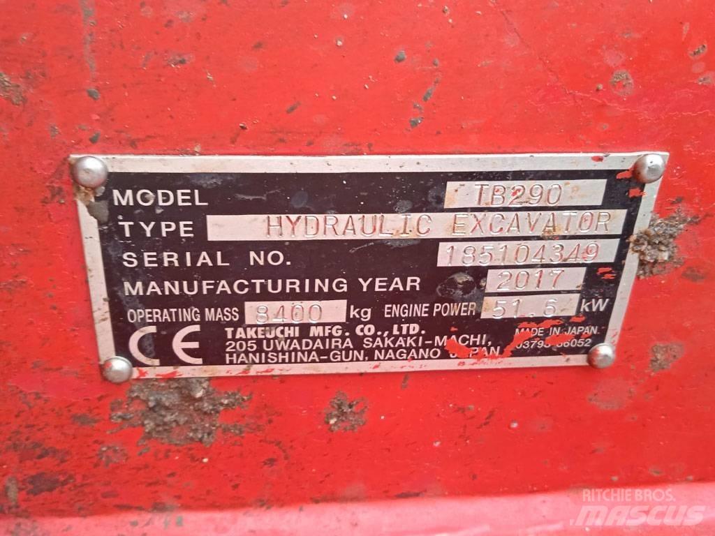 Takeuchi TB290 Mini Excavators <7t (Mini Diggers)