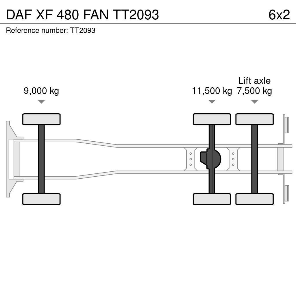 DAF XF 480 FAN Hook lift trucks