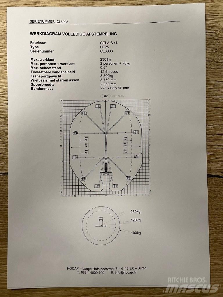 Cela DT 25 SOLD Truck Mounted Aerial Platforms