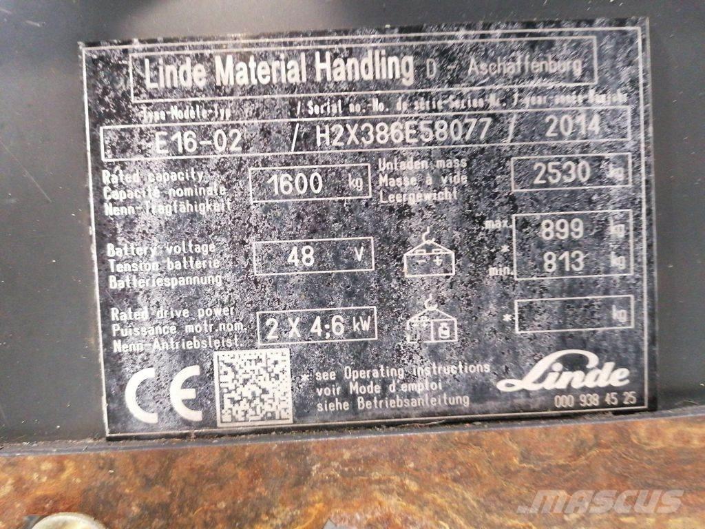 Linde E16-02 Electric Forklifts