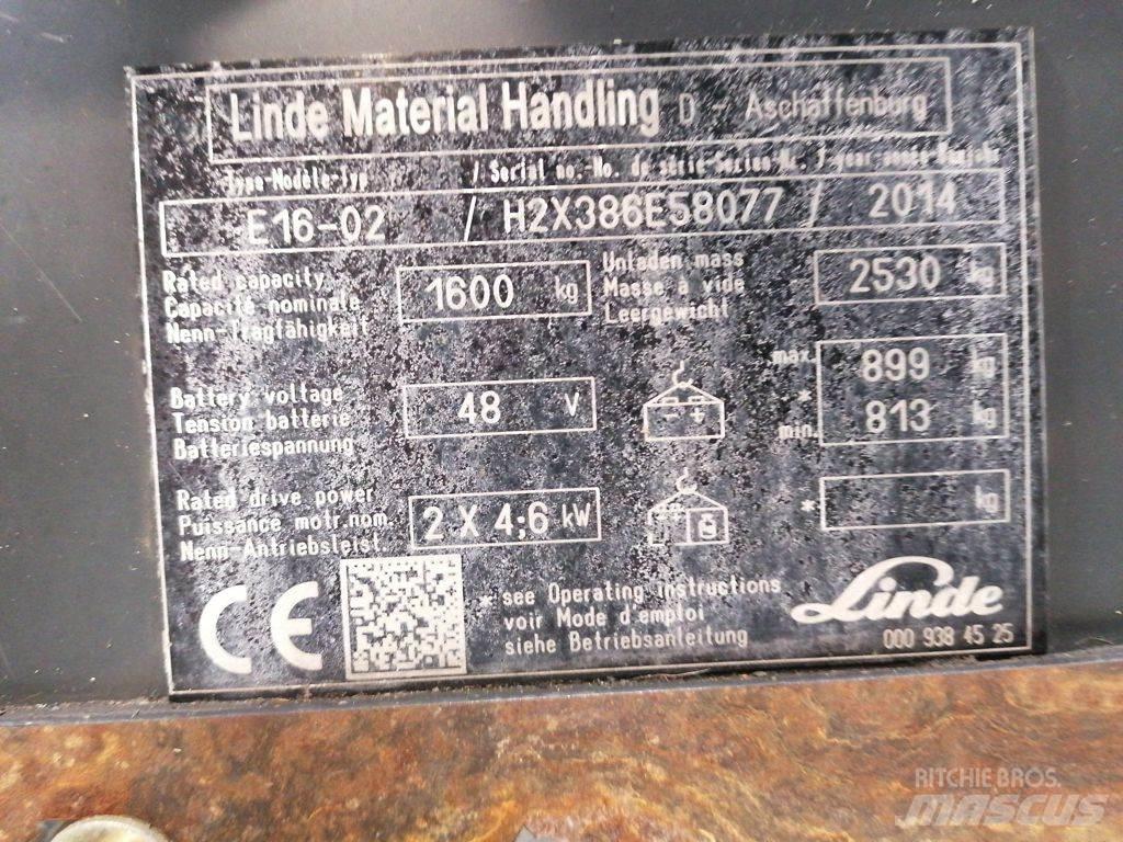 Linde E16-02 Electric Forklifts