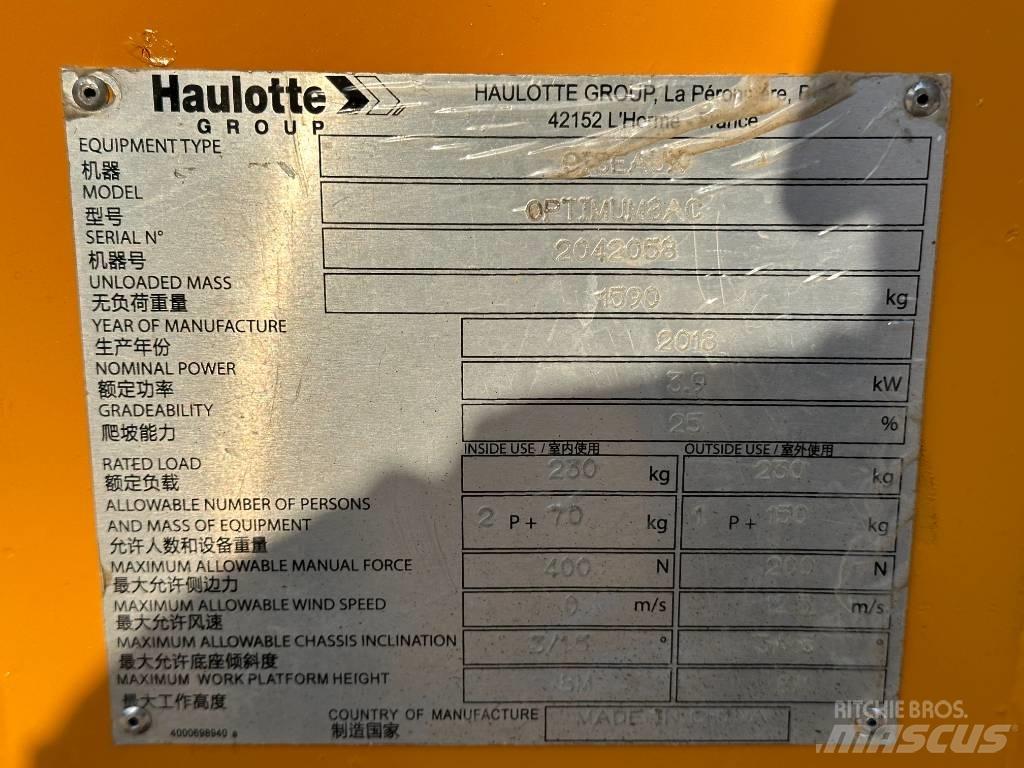 Haulotte OPTIMUM 8 Scissor Lifts