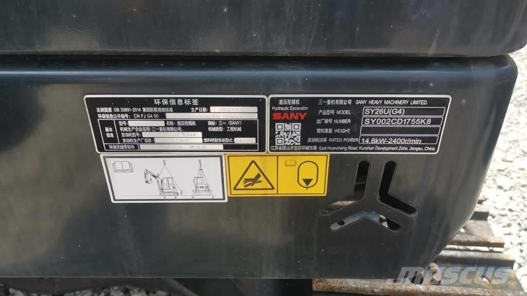 Sany SY26U Mini Excavators <7t (Mini Diggers)