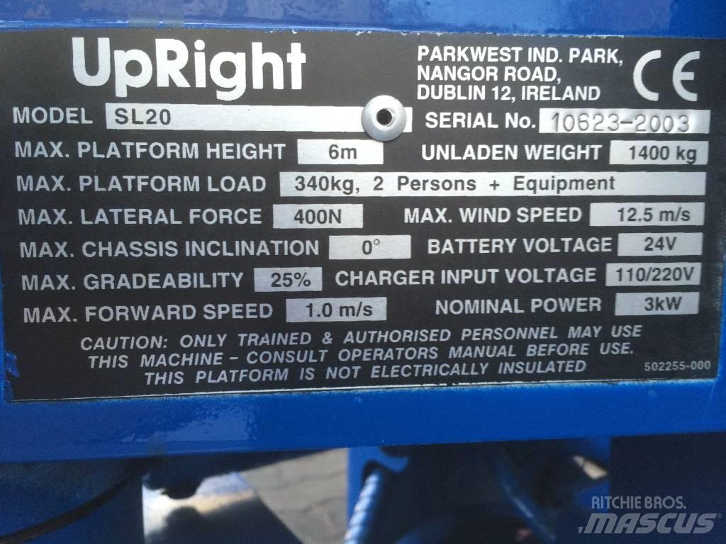UpRight SL20    V-2747 Vertical mast lifts
