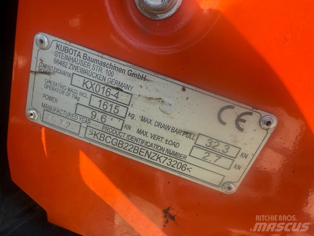 Kubota KX 016-4 Mini Excavators <7t (Mini Diggers)