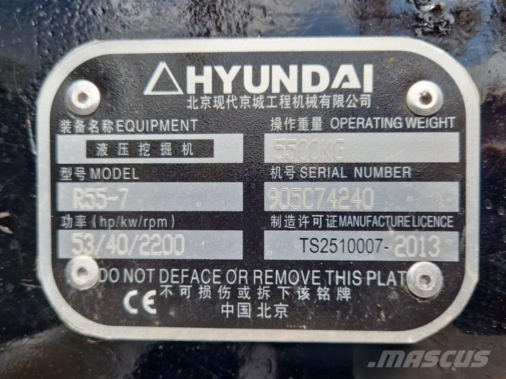 Hyundai R 155-7 Mini Excavators <7t (Mini Diggers)