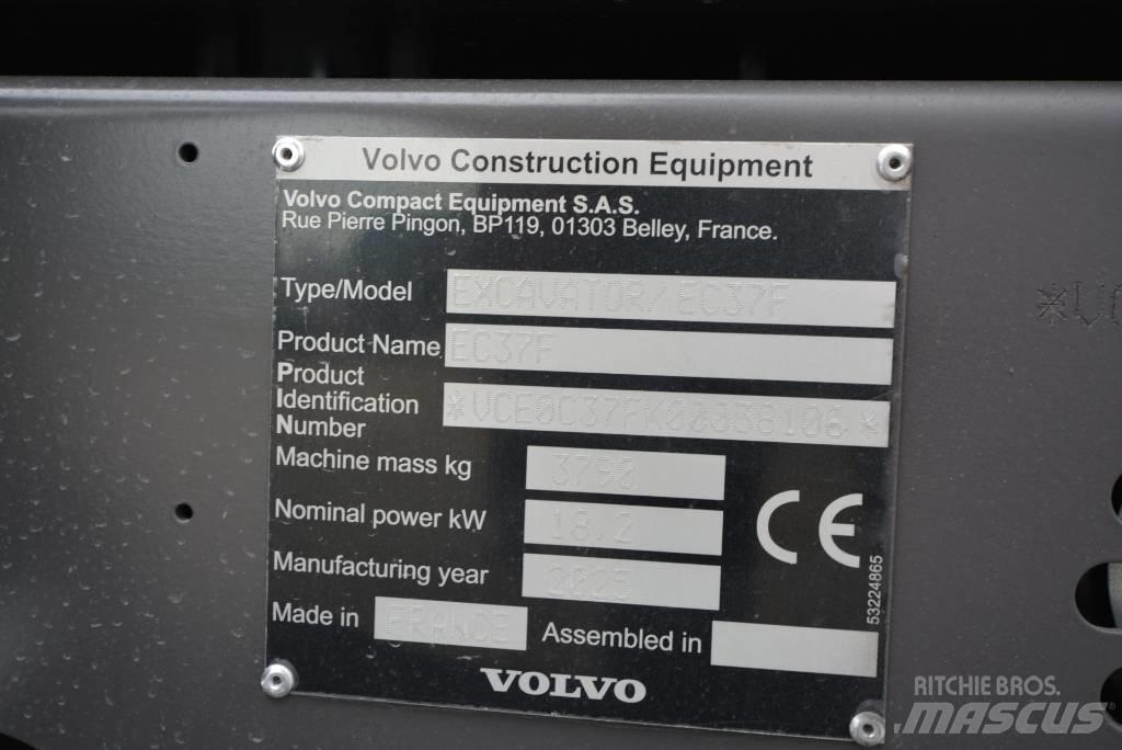 Volvo EC 37 F Aircon Mini Excavators <7t (Mini Diggers)