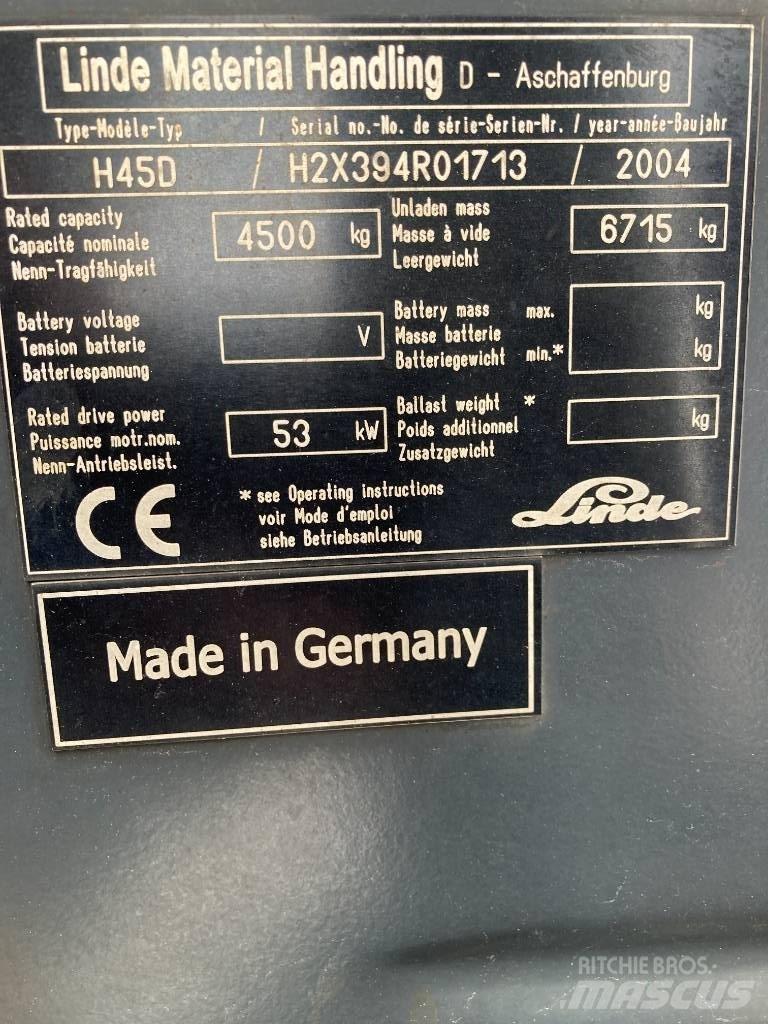 Linde H45D/394-01 Diesel Forklifts
